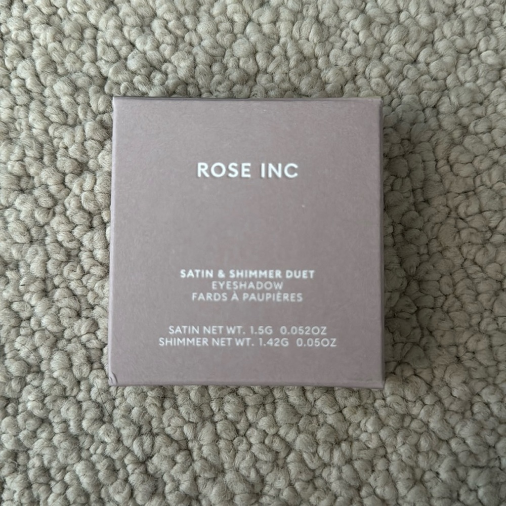 Rose Inc eye shadow- satin olive and khaki shimmer